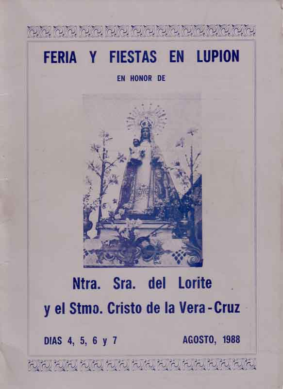 Fiestas mayores en honor de Nuestra Señora del Lorite y el Santísimo Cristo de la Veracruz  
